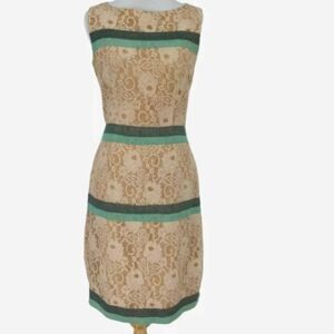 MAEVE PEACH/TURQUOISE LACE DRESS..SIZE S